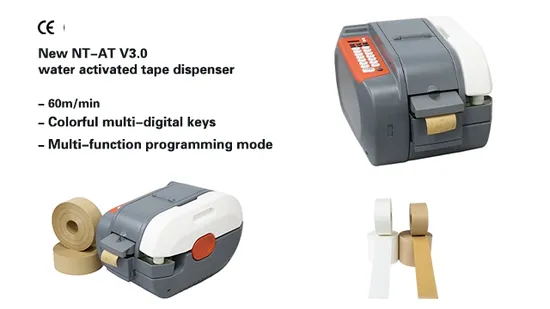 Elektrischer recycelbarer Verpackungsmaschinen-Kraftpapier-gummierter wasseraktivierter Klebebandspender