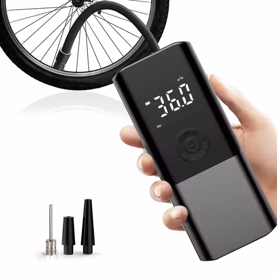 Neu Elektrische Tragbare Luft Fahrrad Reifen Pumpe Zyklus Wiederaufladbare Digitale Mini Pumpen Zubehör Batterie für Fahrrad