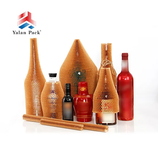 Yalanpack Recycelbare Wabenpolsterung für Gläser und Flaschen Wabenpapierhülle